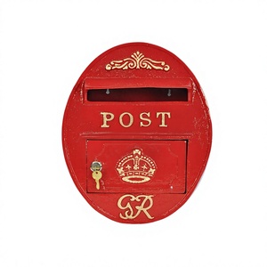 Boîte aux lettres ovale GR Royal Crown Fourniture directe au prix de gros de l'Inde Boîte aux lettres en fonte tendance et boîte aux lettres publique de rue - Product Image 1