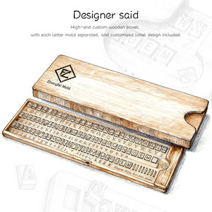 चमड़े की कला वर्णमाला पत्र स्टांप हैंडल के साथ लेदरक्राफ्ट के लिए 26 टुकड़े अपरकेस A-Z फ़ॉन्ट के लिए फ़ॉन्ट सेट - Product Image 6