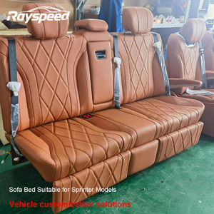 Sofá Cama de Cuero Aero con Soporte para Piernas, Silla Reclinable Multifuncional para <span class=keywords><strong>Furgoneta</strong></span>, para Conversión de Sprinter, Alphard, <span class=keywords><strong>Vito</strong></span> - Product Image 1