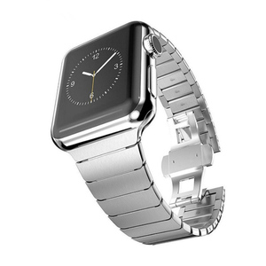 Correa de reloj con barra de resorte de liberación rápida, correa de muñeca de lujo de acero inoxidable dorado plateado de 42mm para <span class=keywords><strong>Iwatch</strong></span> <span class=keywords><strong>Apple</strong></span> Series10 46mm - Product Image 4