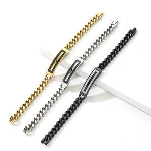 Pulsera de Acero Inoxidable con Logotipo Personalizado, Chapado en PVD, Resistente al Agua y al Deslustre, de Alta Calidad, al por Mayor - Product Image 1