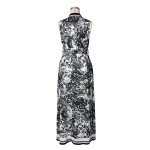 Vestido Boho Estampado Nuevo para Mujer, Tallas S a 2XL, Sexy, con Abertura Alta, Fluido, Abotonado, Maxi Vestido Largo con Cinturón - Product Image 6
