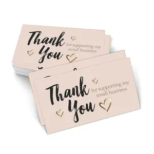 Wholesale Luxury Custom Logo Printing Thank You Cards Greeting Card Paper For Small Business