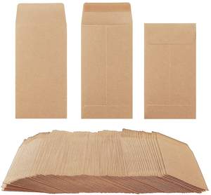 Enveloppe <span class=keywords><strong>en</strong></span> papier kraft recyclé personnalisée Enveloppe à monnaie Enveloppes pour monnaie Enveloppes de semences <span class=keywords><strong>en</strong></span> papier kraft auto-adhésives de haute qualité - Product Image 3