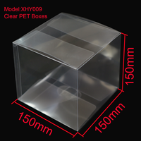 Boîte en plastique transparente 150x150x150mm pour cadeaux de fêtes, bonbons, emballage de faveurs de mariage