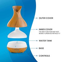 Konka — diffuseur d'arôme électrique, appareil pour aromathérapie avec éclairage LED, meilleures ventes, 400ml