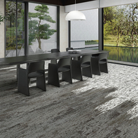 Moquette modulaire de luxe HDWJ pour bureaux commerciaux, en fil mélangé, moderne, résistante aux taches, pour couloirs de bureaux