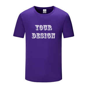 T-Shirt da uomo in bianco da donna con <span class=keywords><strong>stampa</strong></span> all'ingrosso maglietta sportiva in poliestere maglietta personalizzata Unisex da palestra e Slim Fit - Product Image 1