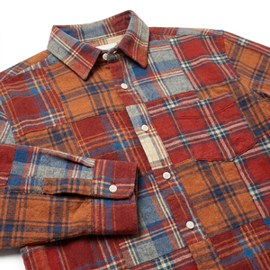Camisa de Franela a Cuadros de Manga Larga para Hombre, Diseño Vintage, 100% Algodón, Marca XUFEI, Logotipo Personalizado, Fabricante OEM de Alta Calidad - Product Image 4