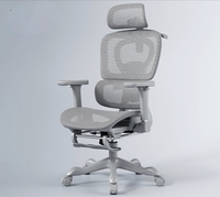 Chaise de bureau exécutive ergonomique à dossier haut, design moderne, réglable en hauteur, avec repose-pieds et appui-tête