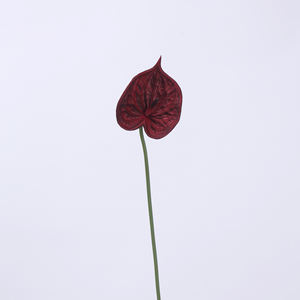 Flores de Anthurium de plástico artificial con tacto realista de un solo tallo, Material de PU, decoración para fiesta de boda en casa, arreglo floral - Product Image 6