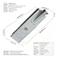 Lampe solaire LED DC SMD à bas prix, étanche IP65, en aluminium, avec détecteur de mouvement, commande par application/télécommande, utilisation sur autoroute, 20W, réglable, CCC