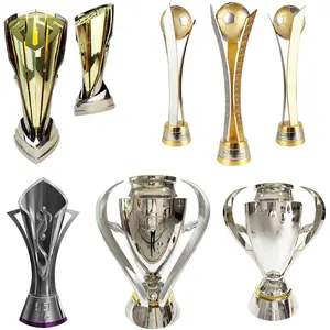 Custom Large Metal Soccer Basketball Tennis Badminton Football Trophy Award Metal Trophy Cup for Sports Events