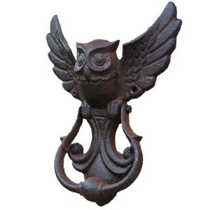 Herrero forjado a mano de hierro fundido búho volador puerta <span class=keywords><strong>aldaba</strong></span> puerta de entrada puerta decorativa <span class=keywords><strong>aldaba</strong></span> - Product Image 1