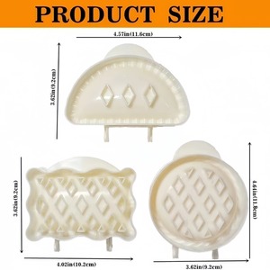 3PCS Mini <b>Hand</b> Pie <b>Molds</b> Plastic Empanada Press Dough Cutter Maker DIY Fruit Pie Turnover <b>Mold</b> For Home Baking - Product Image 4