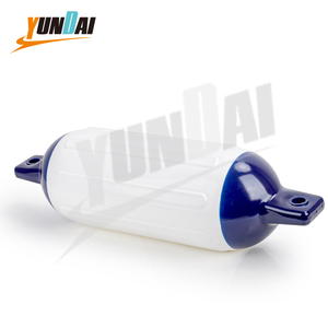 Pare-battage de bateau nervuré bicolore blanc/bleu 5,5x20'' 850g, lot de 4, en PVC gonflable flottant pour yacht - Product Image 3