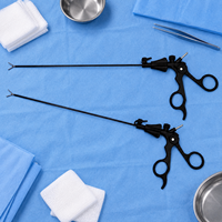 Pince à tissus laparoscopique robuste de 3 mm, non verrouillable, avec poignée en D, réutilisable, rotative, instrument chirurgical pour usage hospitalier