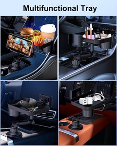 Meilleures ventes d'<span class=keywords><strong>Amazon</strong></span>, support de téléphone portable universel pour voiture, support de boisson, plateau réglable en hauteur et en angle, matériau ABS - Product Image 5