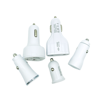 Hızlı araba USB şarj aleti beyaz hızlı şarj USB tipi C PD 30W DC 12-30V araba şarjı
