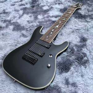Personnalisé 9 Cordes DP Damien Plat Guitare Électrique en Noir Satin Couleur avec Rectangle Hardcase - Product Image 2