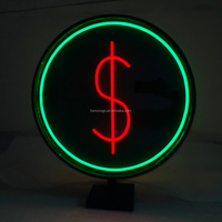 Enseigne publicitaire LED ronde personnalisée, boîte lumineuse publicitaire LED, enseigne de magasin extérieure