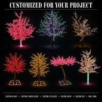 Kommerzieller Künstlicher Kirschblütenbaum für Außenbereiche mit LED-Beleuchtung IP65 Realistischer Sakura-Baum für Themenparks, Gärten und Landschaftsgestaltung