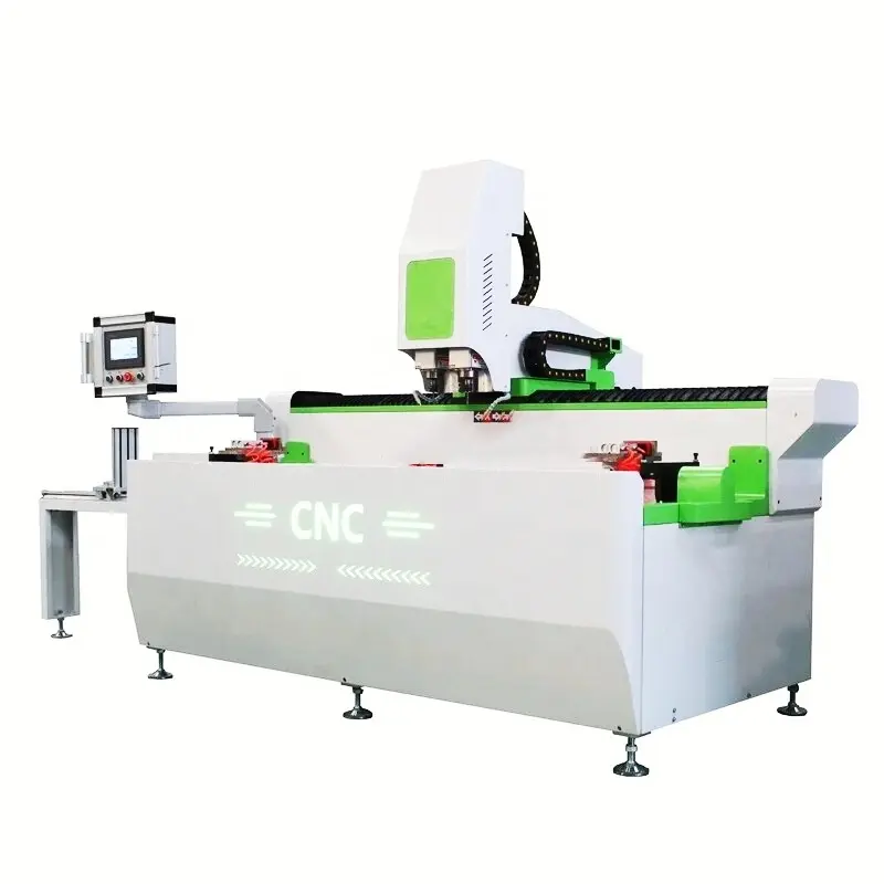 Máquina automática de perfuração CNC para portas e fechaduras, roteador CNC de alumínio com cabeça dupla de 2000 mm e 3000 mm