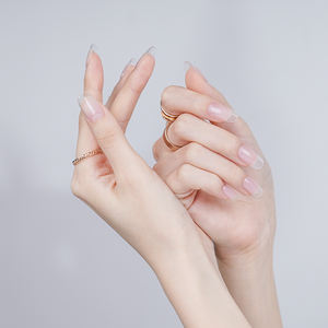 Huizi Factory 2D French Gel Nail Wraps Bandes de résine semi-durcies transparentes avec lampe UV Offre Spéciale art adhésif en forme de coeur - Product Image 6