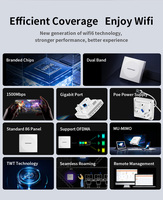 Punto de acceso de enrutador Wifi Comfast de doble banda OpenWRT Inwall de 5,8 GHz Gigabit Wifi6