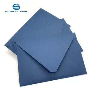 Enveloppe en papier bleu foncé C6 230g, cartes de vœux personnalisée, avec Logo gaufré, bon marché