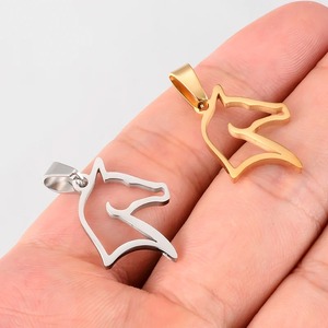 Breloques Tête de Cheval en Acier Inoxydable Plaqué Or, Pendentifs Animaux, Accessoires de Fabrication de Bijoux Faits Main DIY, Vente en Gros - Product Image 4