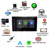 Autoradio Android 8 cœurs Rotiss avec GPS pour TOYOTA AYGO/ CITROEN C1/ PEUGEOT 107 2015-2014, lecteur DVD de voiture 10,1 pouces, écran 2DIN