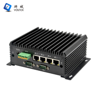 PC Linux intégré Intel Celeron J1900 DDR4 MSATA Win10 GPIO 2 RS232 DB9 COM 4 RJ45 LAN Serveur industriel Mini ordinateur