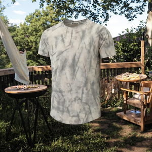 Camisetas Casuales de Verano para Hombre del Fabricante, Manga Corta, Estilo Desgastado, Nuevo Diseño Bicolor, Tejido 100% Algodón, Talla Grande, Efecto Burn-Out - Product Image 3
