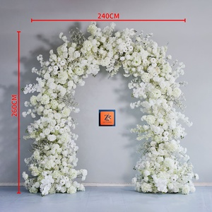 Nuova Vendita Calda: Arco Nuziale <span class=keywords><strong>di</strong></span> Lusso Romantico con Fiori <span class=keywords><strong>di</strong></span> Ciliegio Bianchi e <span class=keywords><strong>Rose</strong></span> <span class=keywords><strong>di</strong></span> Seta per Decorazioni e Allestimenti Matrimoniali - Product Image 6