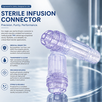 Connecteurs d'infusion stériles jetables en TPU personnalisés, moules professionnels de haute précision, outils de moulage par injection à 1-2 cavités, longue durée de vie
