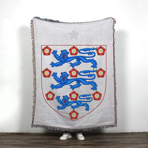 Couverture <span class=keywords><strong>tapisserie</strong></span> de soutien pour supporters de football 2026, motif d'équipe personnalisé, jacquard tissé, avec franges, pour promotion - Product Image 3