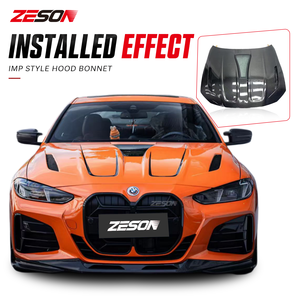 Capó de Fibra de Carbono Seca Estilo IMP ZESON con Ventana Transparente para <span class=keywords><strong>BMW</strong></span> Serie 4 G22 G23 G26 M440i 430i 2021+ - Product Image 2