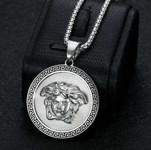 <span class=keywords><strong>Collana</strong></span> con Ciondolo Geometrico Buddista in Acciaio Inossidabile Nero Dorato Placcato Oro per Anniversario dei Bambini - Product Image 5