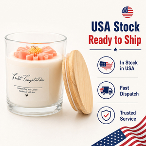 AIKUN Envío Rápido desde Almacén en EE. UU. Vela de Cera de Soja de Lujo con Aroma Floral en Frasco de Vidrio para Decoración del Hogar - Product Image 1