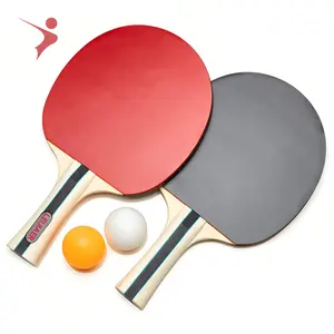 ポプラ7層ボード3つ星卓球ラケット、パッケージ/卓球ラケットネットスーツ卓球ラケットピンポンボール