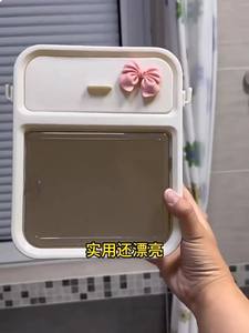 双层现代设计壁挂式塑料收纳盒化妆品收纳盒塑料收纳盒 - Product Image 2