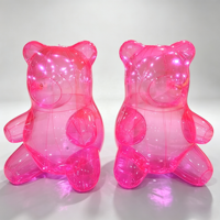 Ours en peluche gonflable géant transparent et durable, modèle personnalisé, couleur et logo sur mesure, utilisation publicitaire, matériau PVC, taille personnalisée, livraison rapide