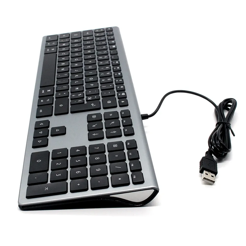 ABS slim 108 kunci komputer standar papan kunci usb desktop Keyboard
