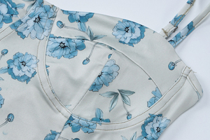 Vestido Personalizable para Mujer, Estilo Romántico Francés con Estampado Floral, Vestido Amarillo con Estampado Floral para Mujer, Vestido de Playa para Verano - Product Image 5