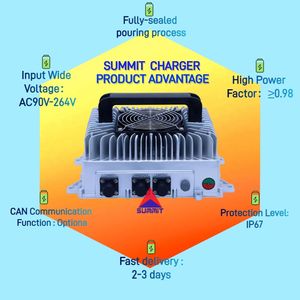 Summit 312v10a impermeable IP67 cargador de batería de plomo-ácido carrito de golf buena fiabilidad cargador de batería con CAN bus - Product Image 3