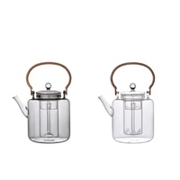 Théière et bouilloire artisanales résistantes à la chaleur avec poignée résistante pour feu ouvert et cuisinières, emballage en boîte colorée
