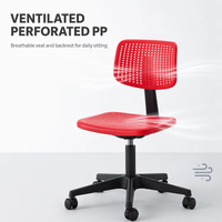 Usine en gros 2024 rotatif levage maison ordinateur chaise étudiant dortoir PP plastique chaise de bureau