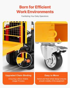 VEVOR Heftruck Hefmand 36x36 Inch Veiligheidskooi 1200 Lbs Draagvermogen Inklapbaar 4-Wiel Ketting Hoogwerker - Product Image 5