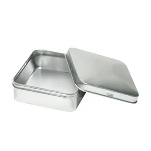 Boîte à savon en forme carrée avec Logo personnalisé pour huile d'olive, boîte à savon vide en aluminium métallique